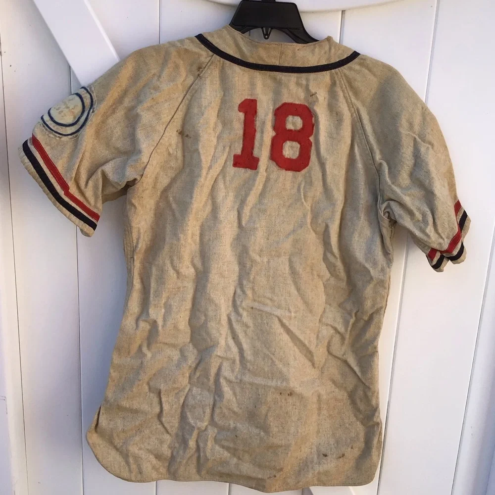 VINTAGE 1947 SIDNEY CARDINALS BASEBALL JERSEY WOOL SOUTHERN TIER LEAGUE CHAMPS - Picture 2 of 12